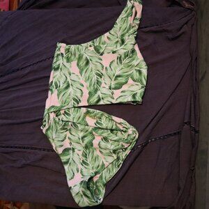 Skatie Palm Printed one shoulder strap NWOT - one piece XS